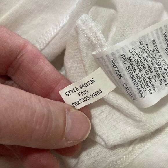 J. Crew White Open Back/Butterfly/Knotted Long Sleeve T Shirt Size L Style AG736 - Picture 9 of 9